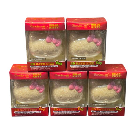 The Creme Shop Hello Kitty 3D Bath Fizz Aromatherapy Bath Bomb Peppermint Creme - Picture 1 of 8